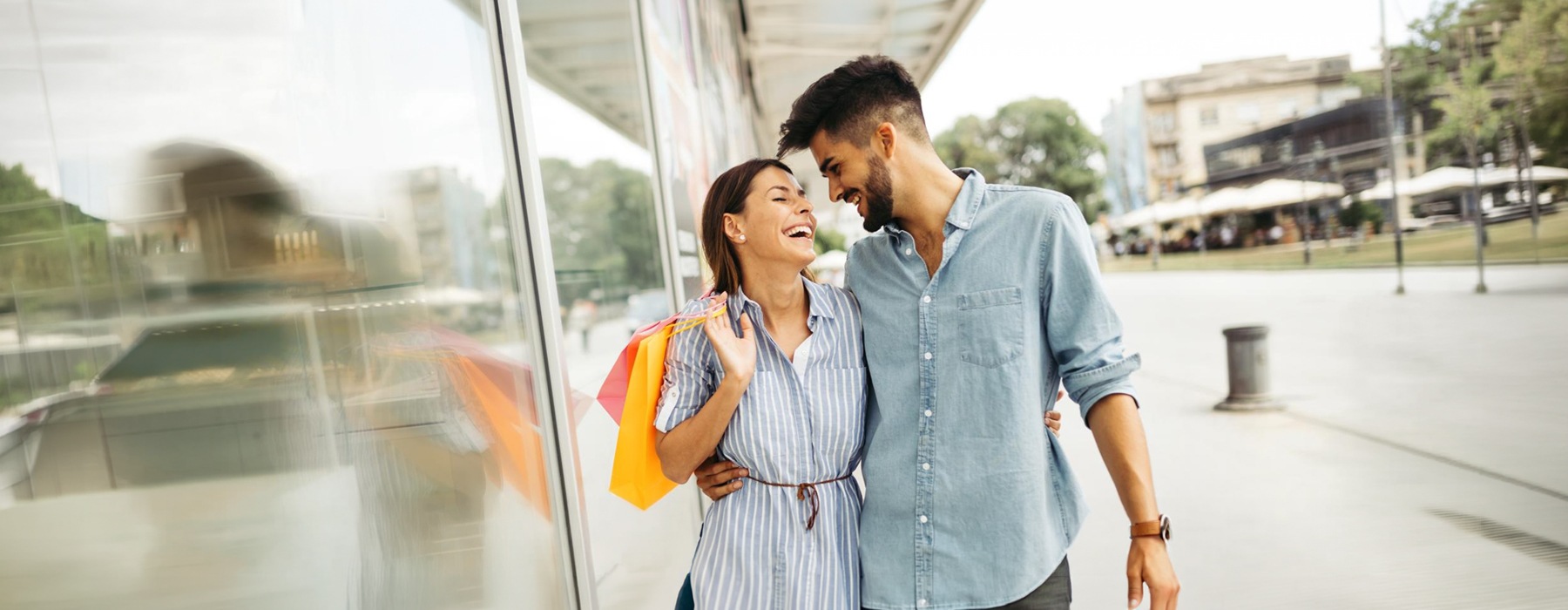 a man and woman walking together